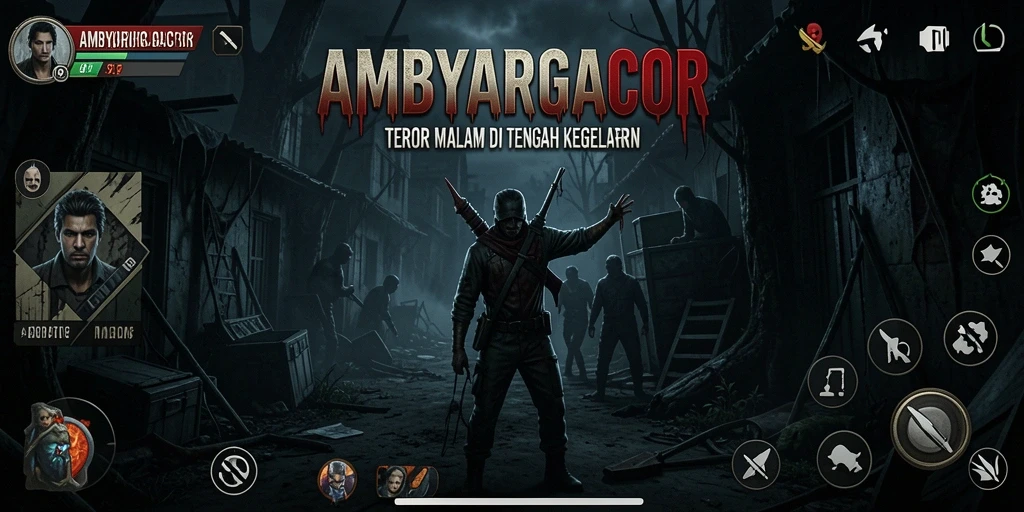 Gameplay menyeramkan dalam AMBYARGACOR menunjukkan atmosfer horor yang mendalam.