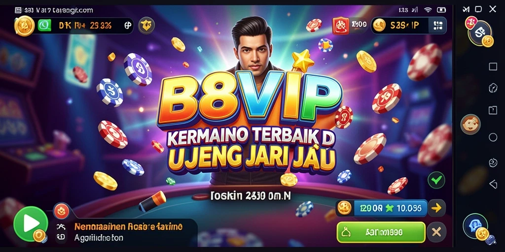 Tampilan gameplay menarik di B8VIP dengan suasana kasino yang mendebarkan.