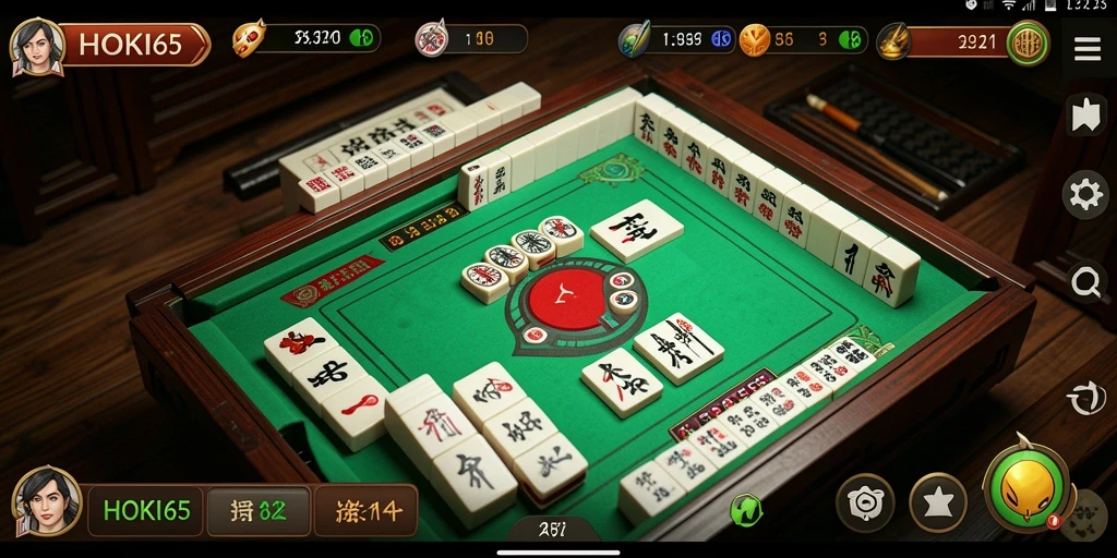Screenshot utama HOKI65 menampilkan gameplay Mahjong yang mendebarkan.