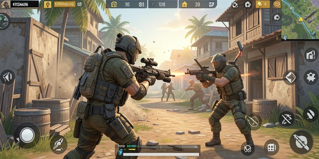 Tangkap momen seru di gameplay KRISNA96 dengan aksi Battle Royale.