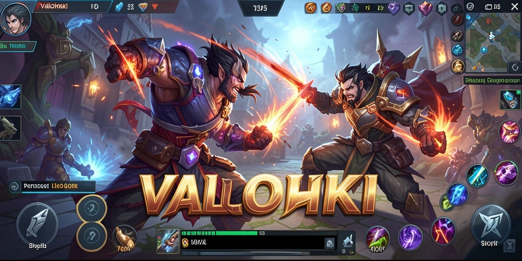 Screenshot gameplay VALOHOKI menampilkan aksi pertempuran tim yang mendebarkan.